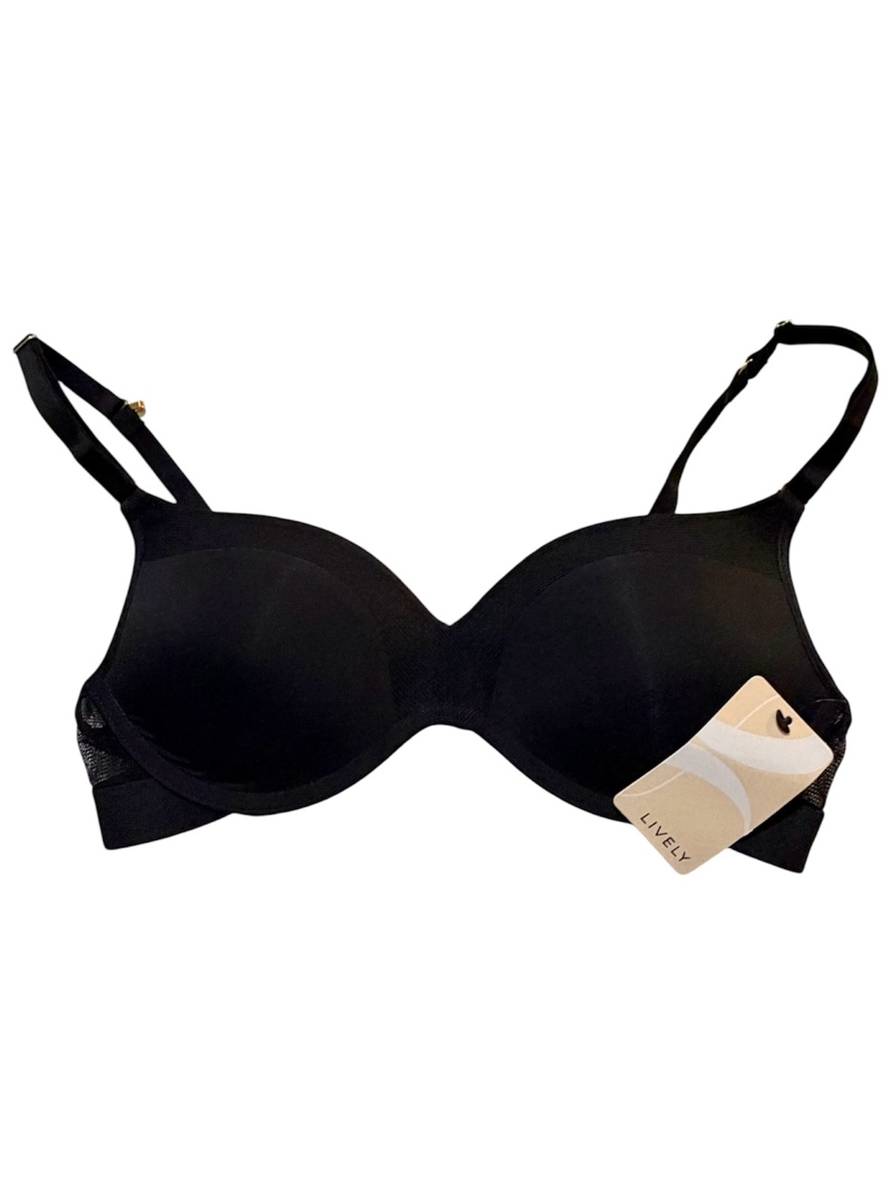 NWT Lively The No-Wire Push-Up Bra Sz 34B Jet Black